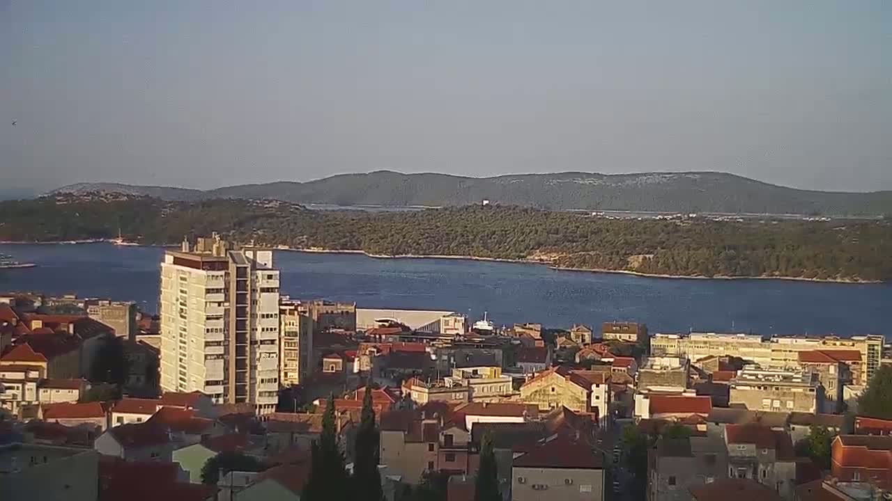 Šibenik City & Adriatic Dalmatia Coast Skyline Live Cam - Sibenik, Šibenik-Knin, Croatia