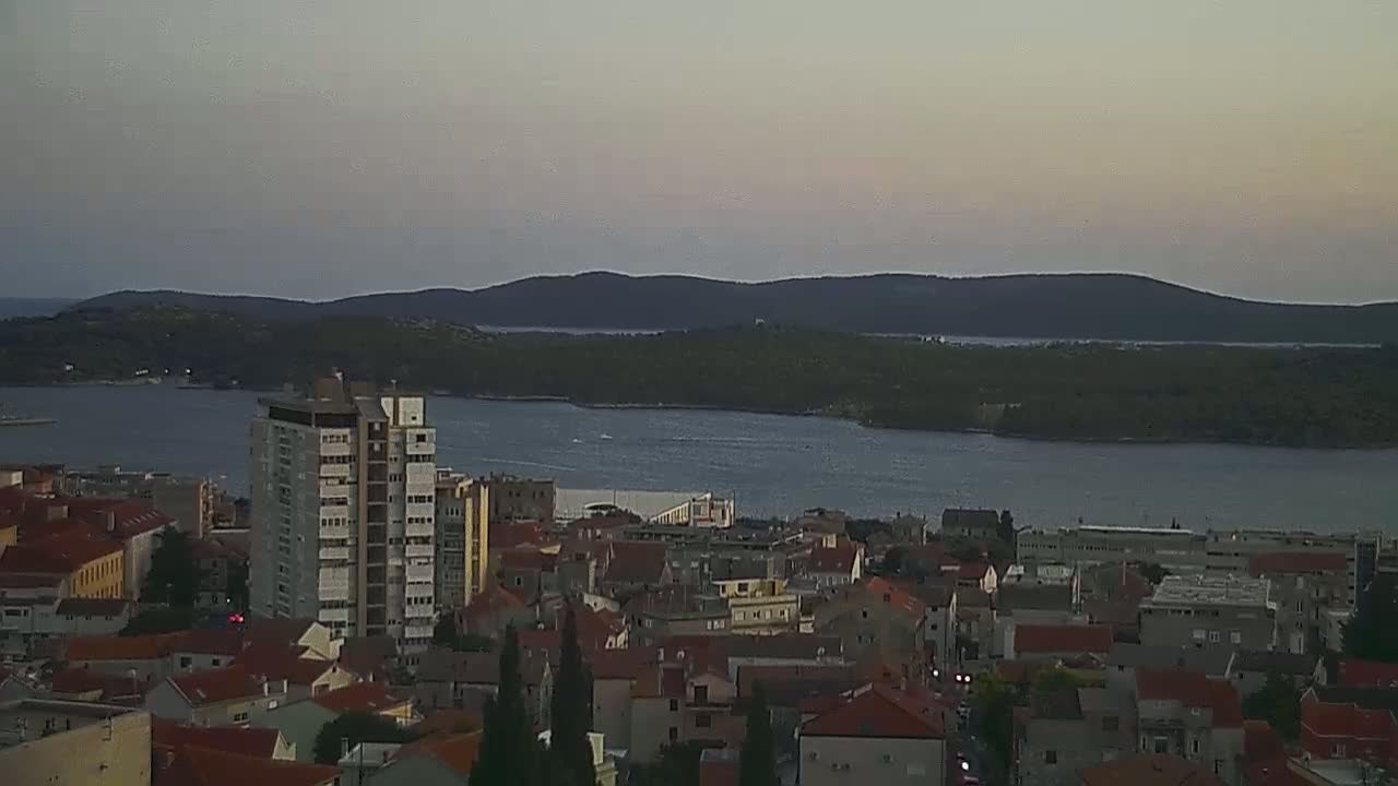 Šibenik City & Adriatic Dalmatia Coast Skyline Live Cam - Sibenik, Šibenik-Knin, Croatia
