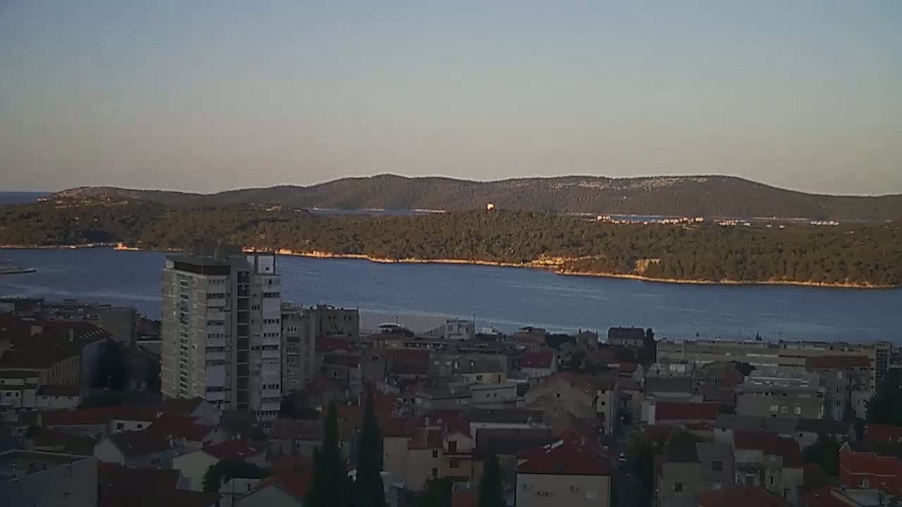 Šibenik City & Adriatic Dalmatia Coast Skyline Live Cam - Sibenik, Šibenik-Knin, Croatia