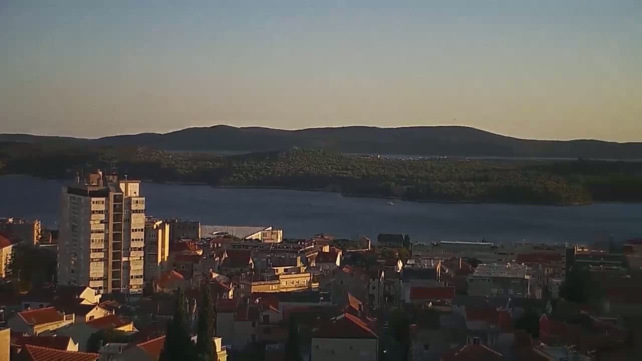 Šibenik City & Adriatic Dalmatia Coast Skyline Live Cam - Sibenik, Šibenik-Knin, Croatia