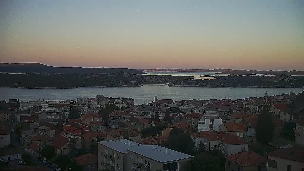 Šibenik City & Adriatic Dalmatia Coast Skyline Live Cam - Sibenik, Šibenik-Knin, Croatia