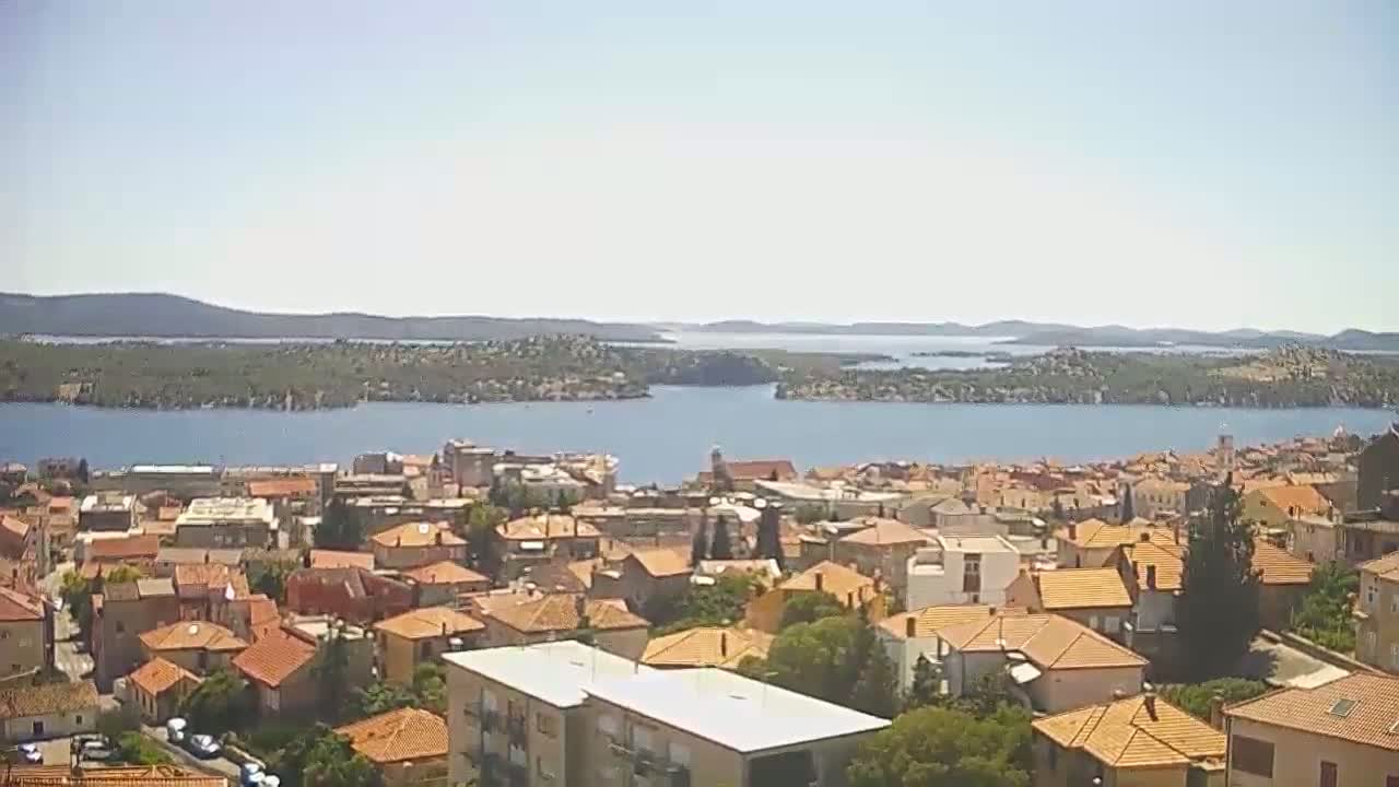 Šibenik City & Adriatic Dalmatia Coast Skyline Live Cam - Sibenik, Šibenik-Knin, Croatia