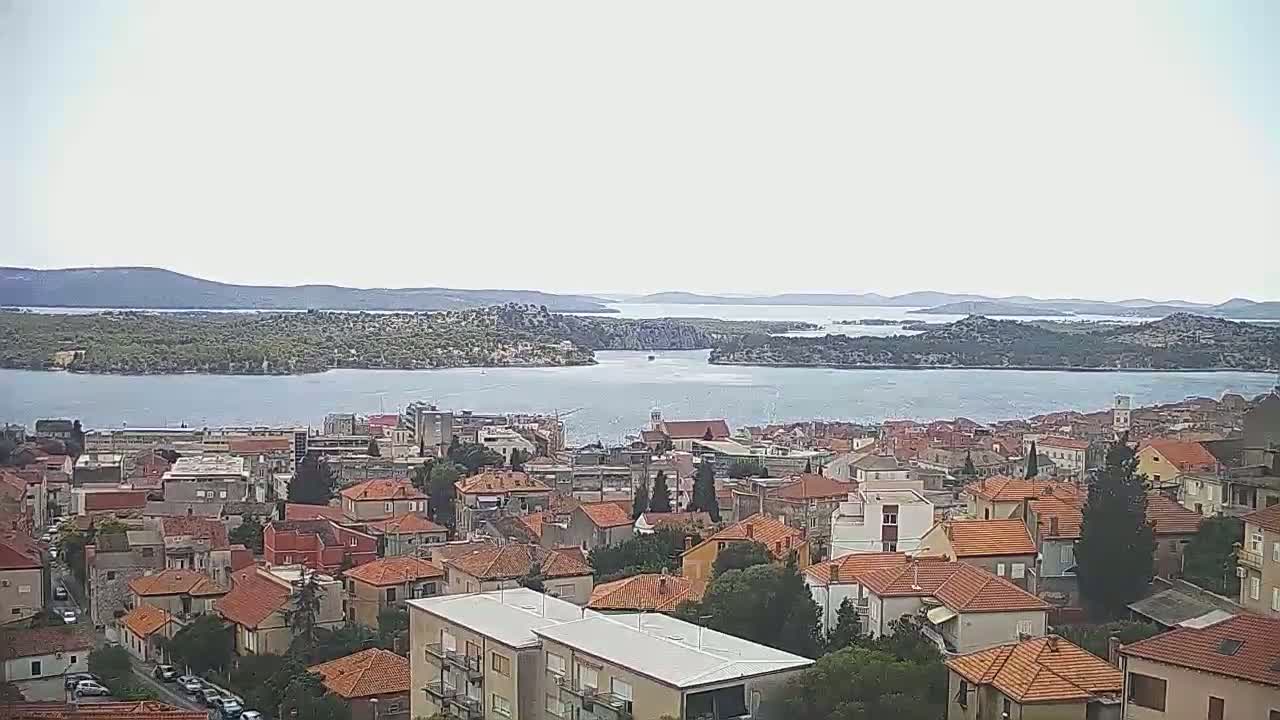 Šibenik City & Adriatic Dalmatia Coast Skyline Live Cam - Sibenik, Šibenik-Knin, Croatia