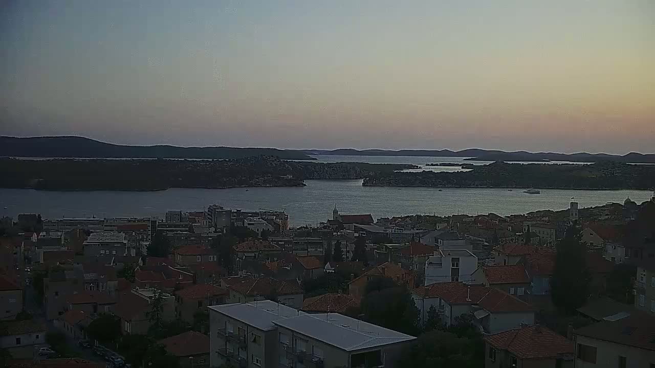 Šibenik City & Adriatic Dalmatia Coast Skyline Live Cam - Sibenik, Šibenik-Knin, Croatia