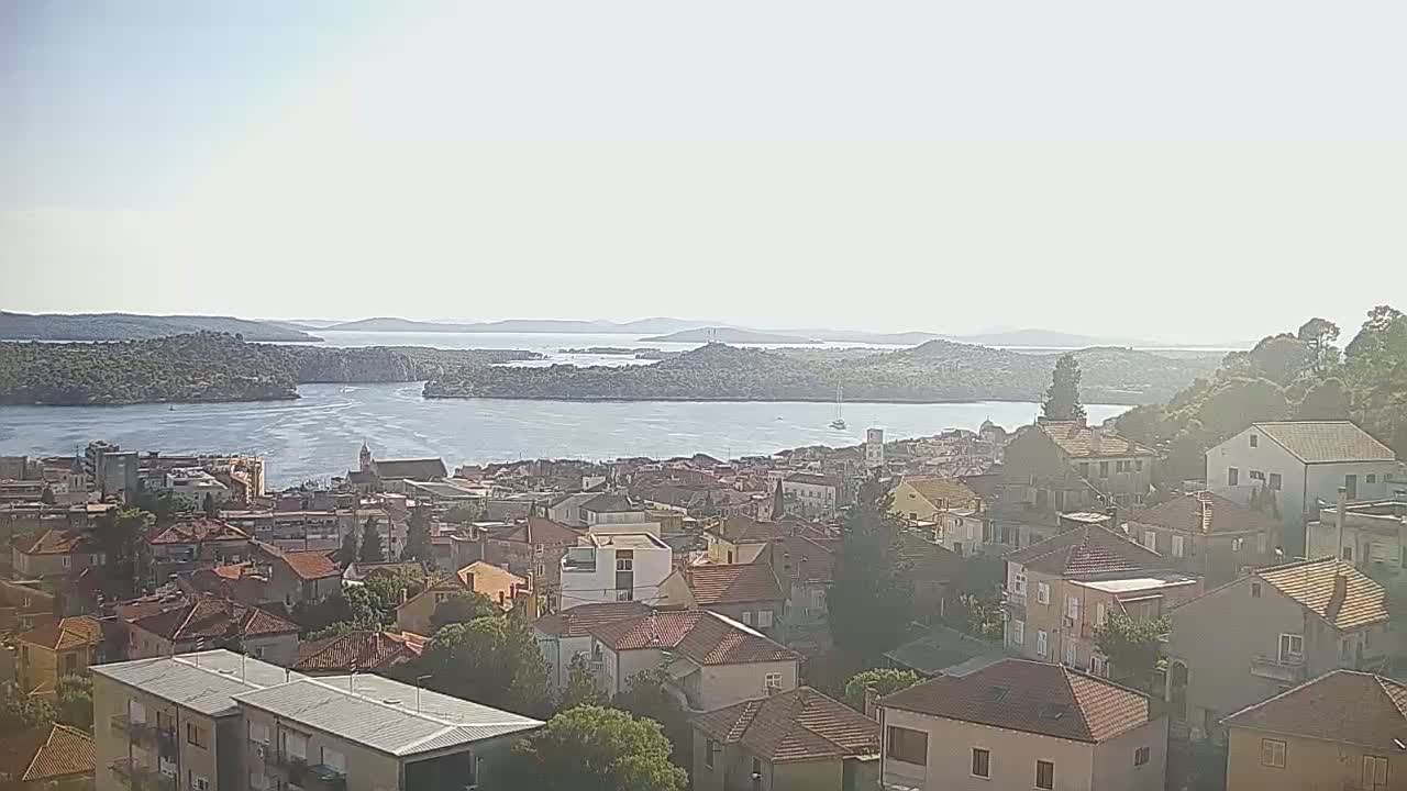 Šibenik City & Adriatic Dalmatia Coast Skyline Live Cam - Sibenik, Šibenik-Knin, Croatia