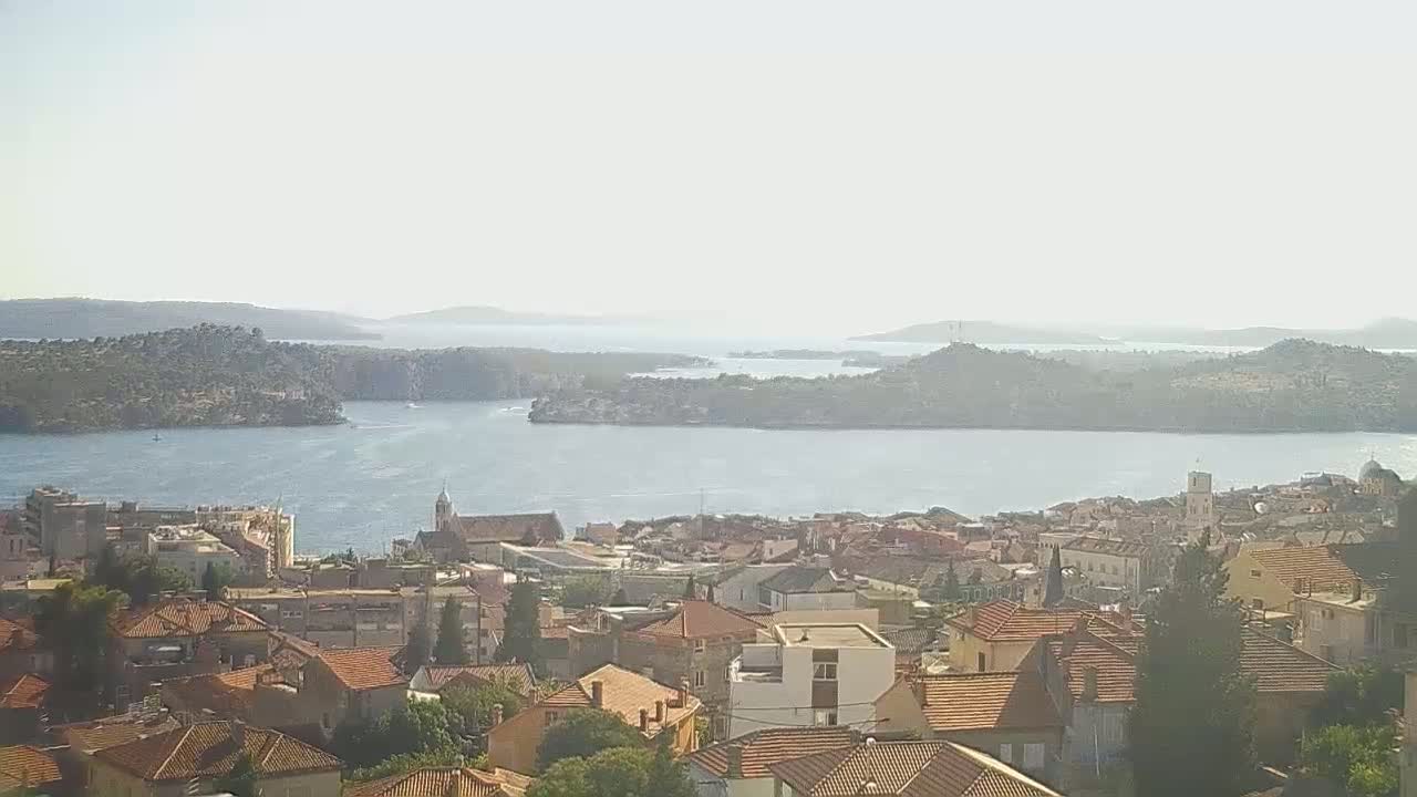 Šibenik City & Adriatic Dalmatia Coast Skyline Live Cam - Sibenik, Šibenik-Knin, Croatia