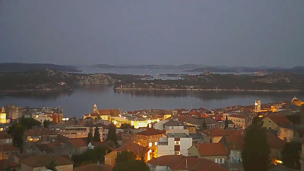 Šibenik City & Adriatic Dalmatia Coast Skyline Live Cam - Sibenik, Šibenik-Knin, Croatia