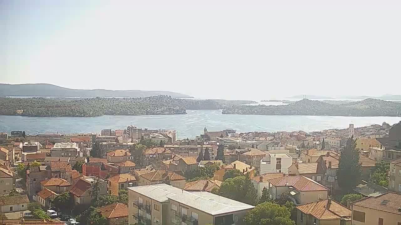 Šibenik City & Adriatic Dalmatia Coast Skyline Live Cam - Sibenik, Šibenik-Knin, Croatia