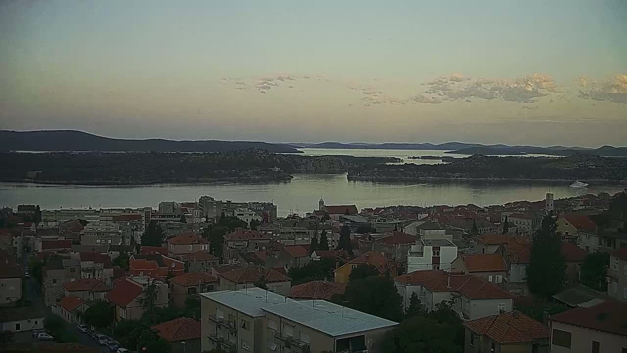 Šibenik City & Adriatic Dalmatia Coast Skyline Live Cam - Sibenik, Šibenik-Knin, Croatia