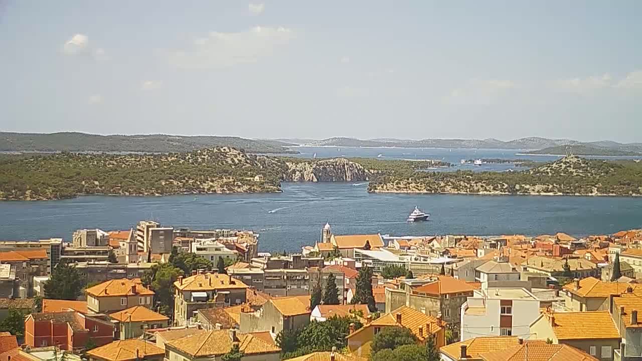 Šibenik City & Adriatic Dalmatia Coast Skyline Live Cam - Sibenik, Šibenik-Knin, Croatia