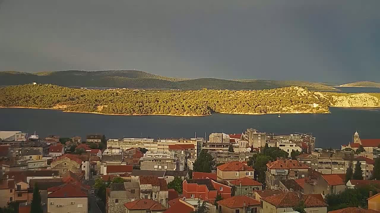 Šibenik City & Adriatic Dalmatia Coast Skyline Live Cam - Sibenik, Šibenik-Knin, Croatia