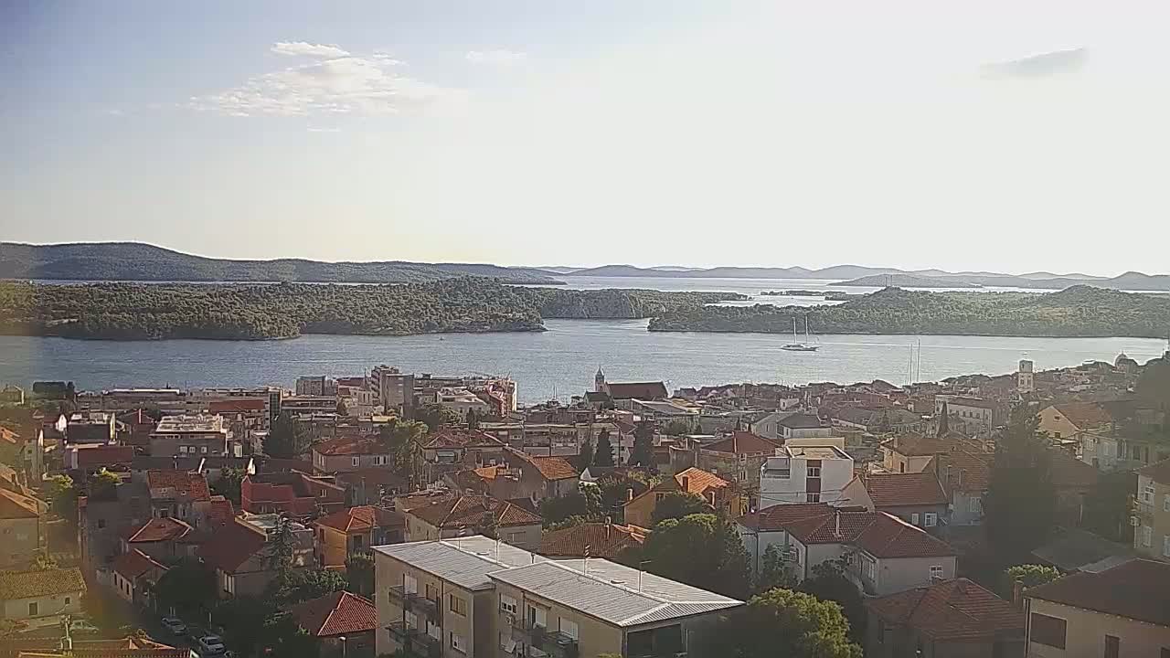 Šibenik City & Adriatic Dalmatia Coast Skyline Live Cam - Sibenik, Šibenik-Knin, Croatia