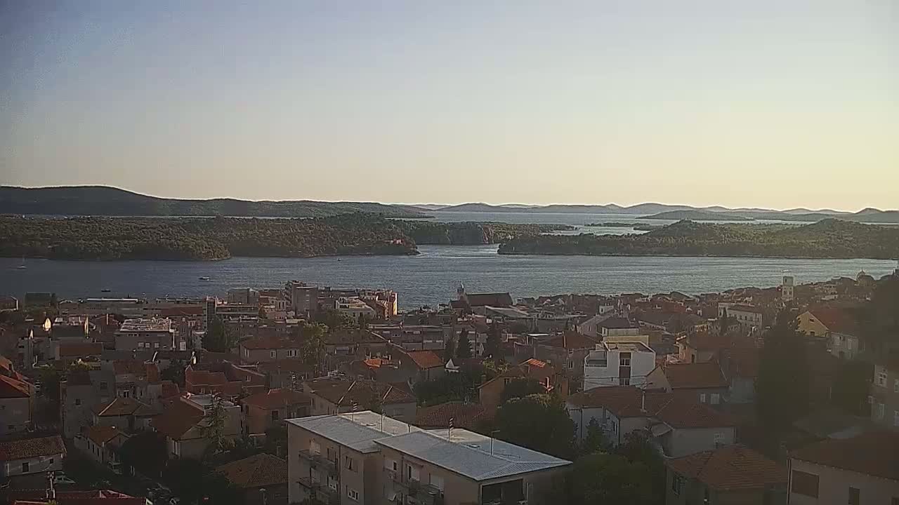 Šibenik City & Adriatic Dalmatia Coast Skyline Live Cam - Sibenik, Šibenik-Knin, Croatia