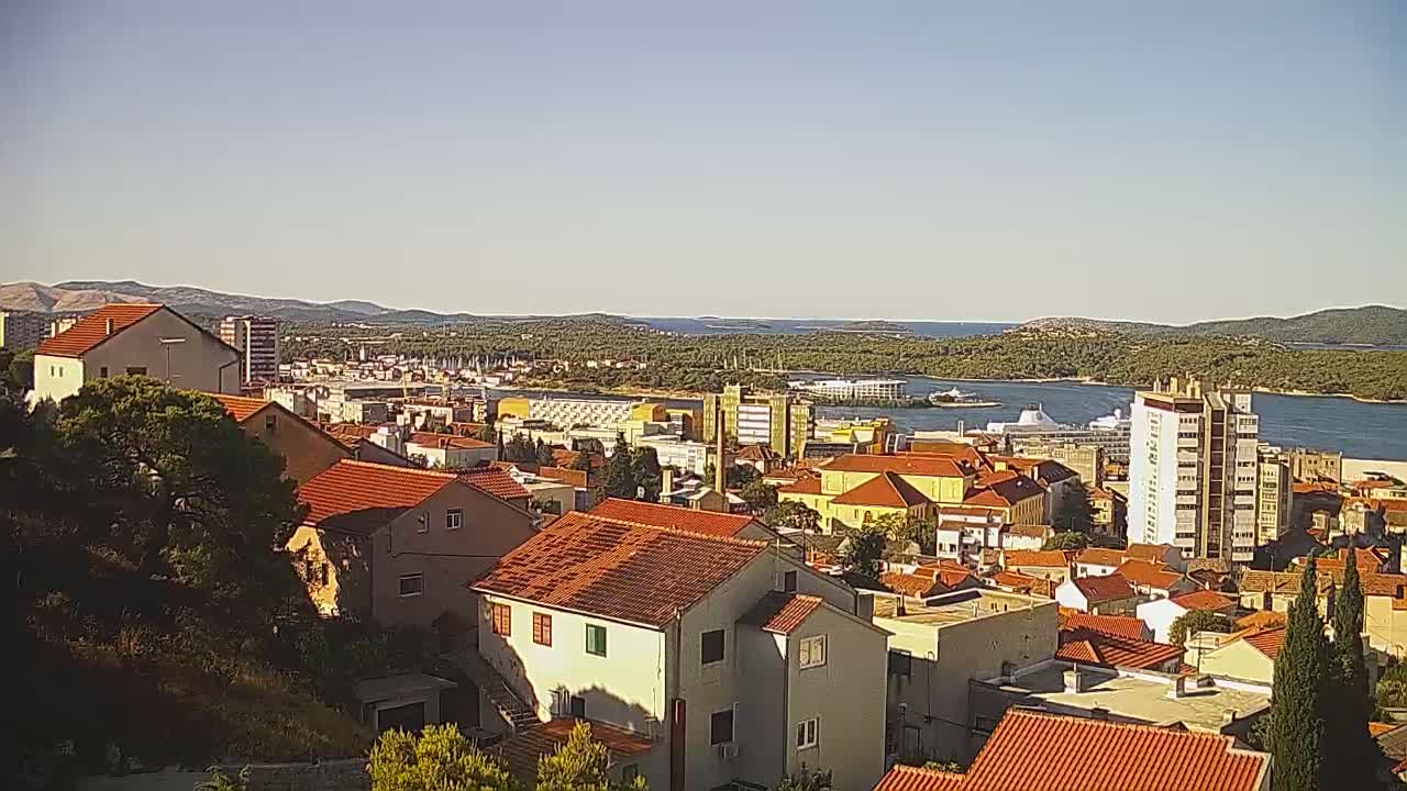 Šibenik City & Adriatic Dalmatia Coast Skyline Live Cam - Sibenik, Šibenik-Knin, Croatia