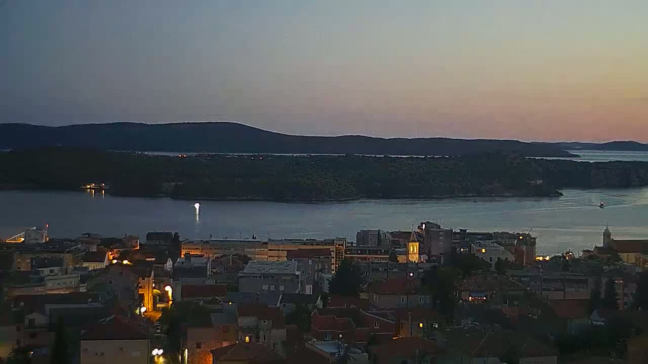 Šibenik City & Adriatic Dalmatia Coast Skyline Live Cam - Sibenik, Šibenik-Knin, Croatia