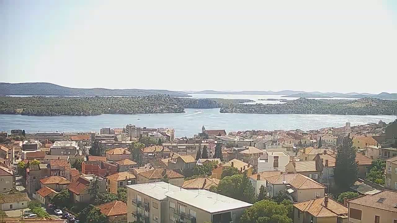 Šibenik City & Adriatic Dalmatia Coast Skyline Live Cam - Sibenik, Šibenik-Knin, Croatia