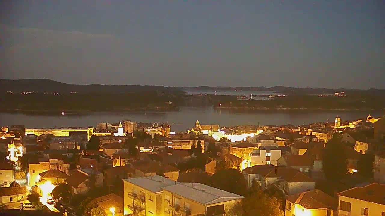 Šibenik City & Adriatic Dalmatia Coast Skyline Live Cam - Sibenik, Šibenik-Knin, Croatia