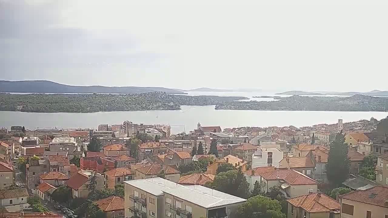 Šibenik City & Adriatic Dalmatia Coast Skyline Live Cam - Sibenik, Šibenik-Knin, Dalmatia, Croatia