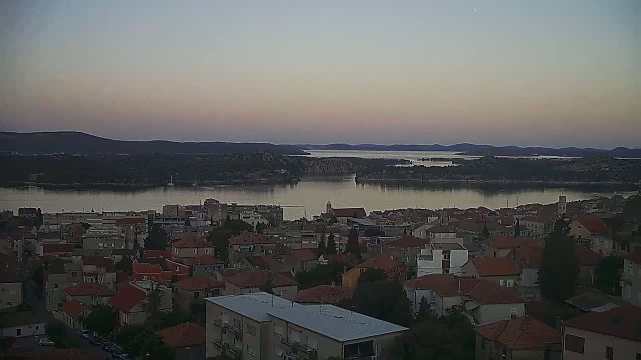 Šibenik City & Adriatic Dalmatia Coast Skyline Live Cam - Sibenik, Šibenik-Knin, Dalmatia, Croatia