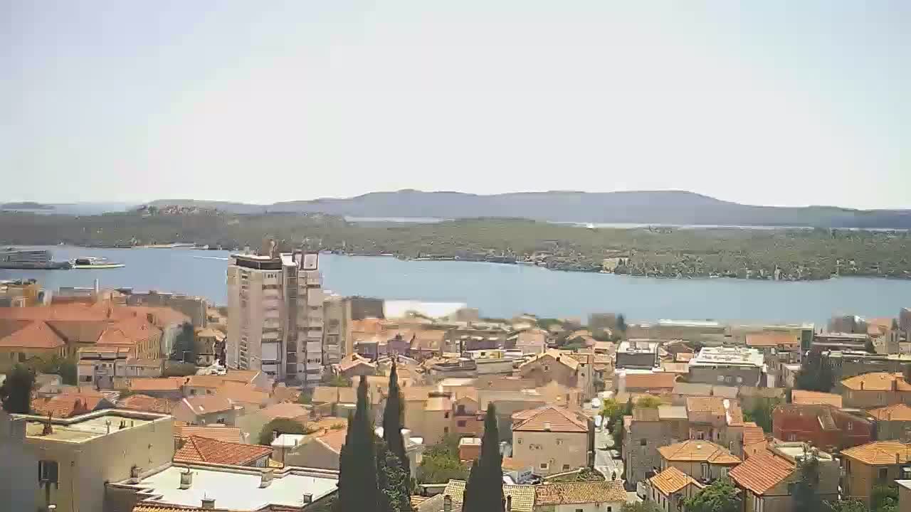 Šibenik City & Adriatic Dalmatia Coast Skyline Live Cam - Sibenik, Šibenik-Knin, Dalmatia, Croatia