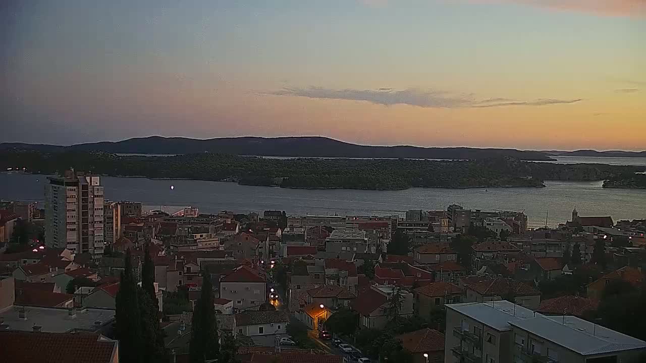 Šibenik City & Adriatic Dalmatia Coast Skyline Live Cam - Sibenik, Šibenik-Knin, Dalmatia, Croatia