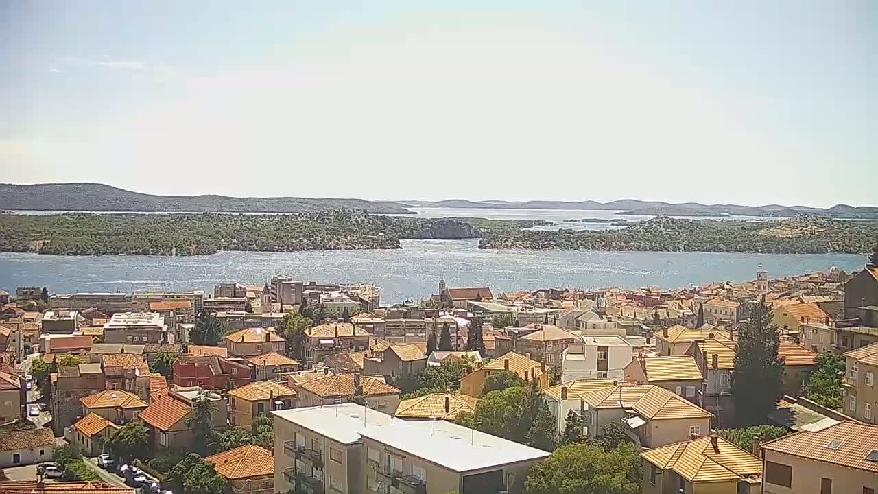 Šibenik City & Adriatic Dalmatia Coast Skyline Live Cam - Sibenik, Šibenik-Knin, Croatia