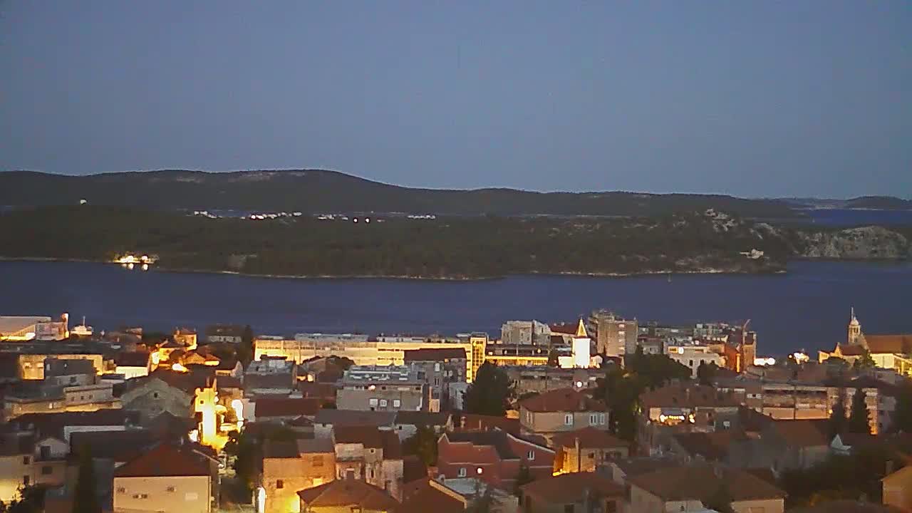 Šibenik City & Adriatic Dalmatia Coast Skyline Live Cam - Sibenik, Šibenik-Knin, Croatia