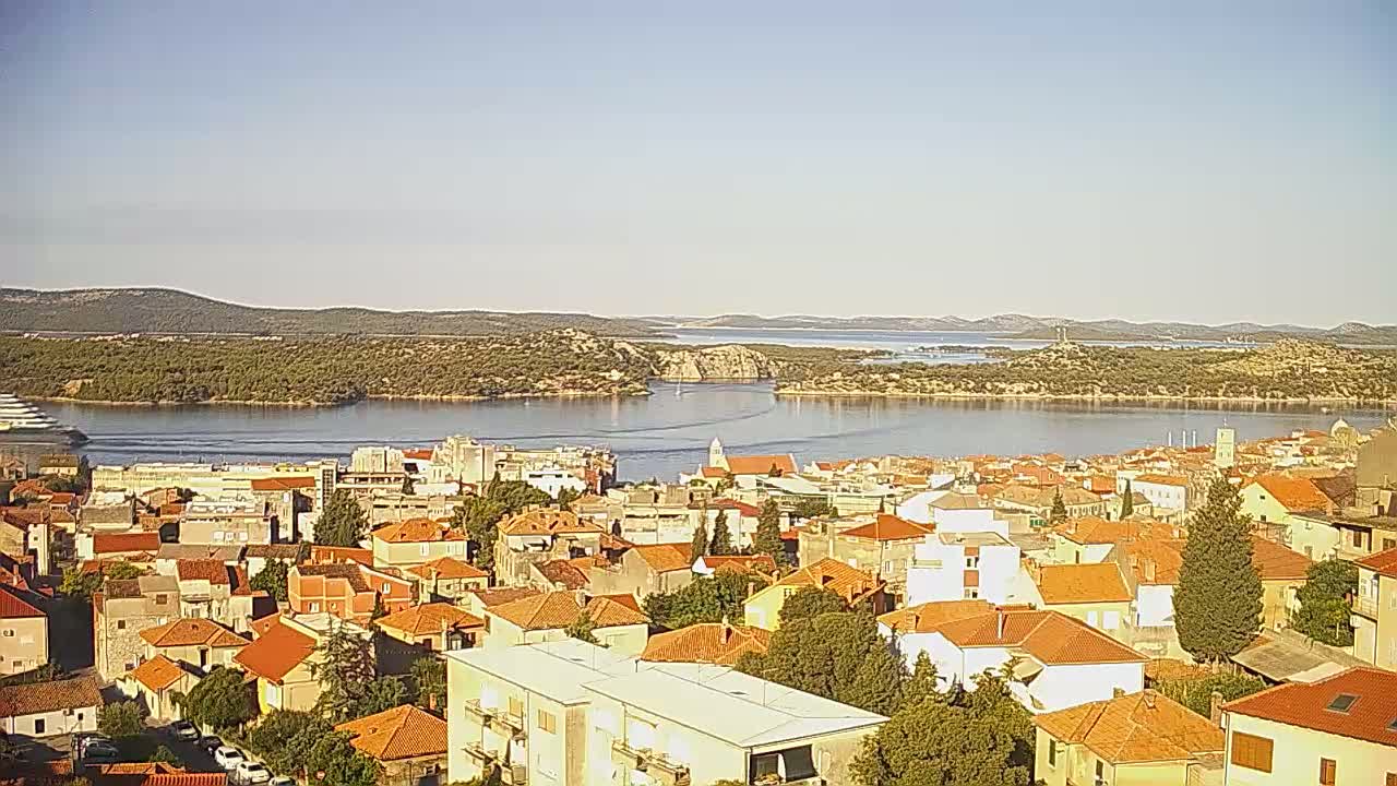 Šibenik City & Adriatic Dalmatia Coast Skyline Live Cam - Sibenik, Šibenik-Knin, Croatia