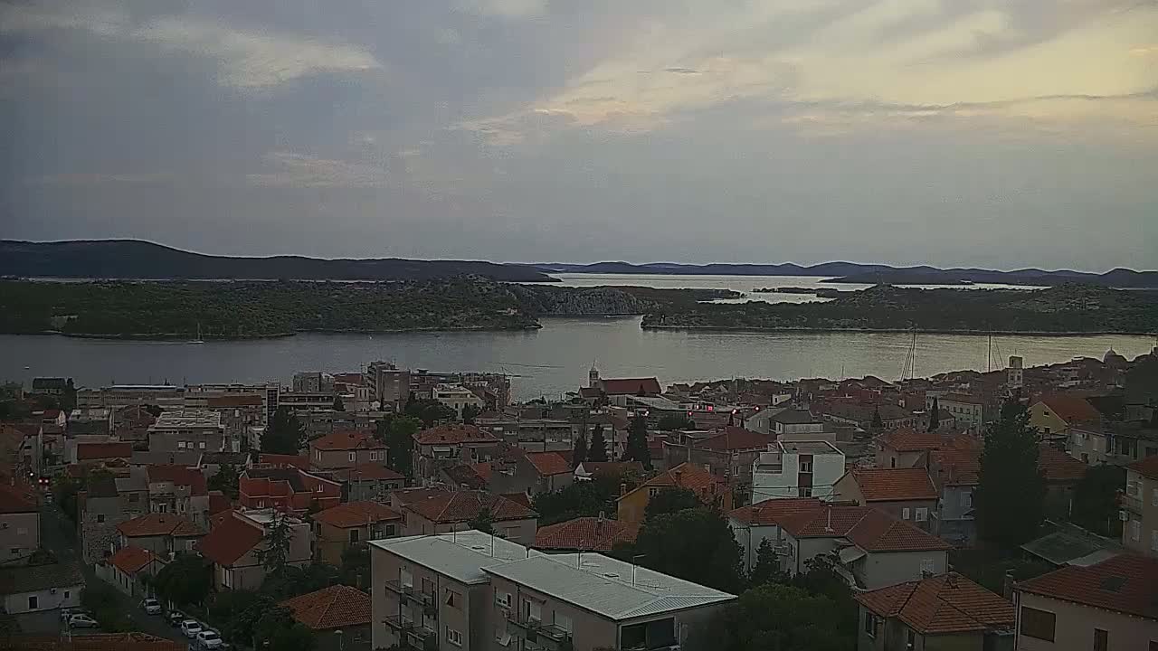 Šibenik City & Adriatic Dalmatia Coast Skyline Live Cam - Sibenik, Šibenik-Knin, Croatia