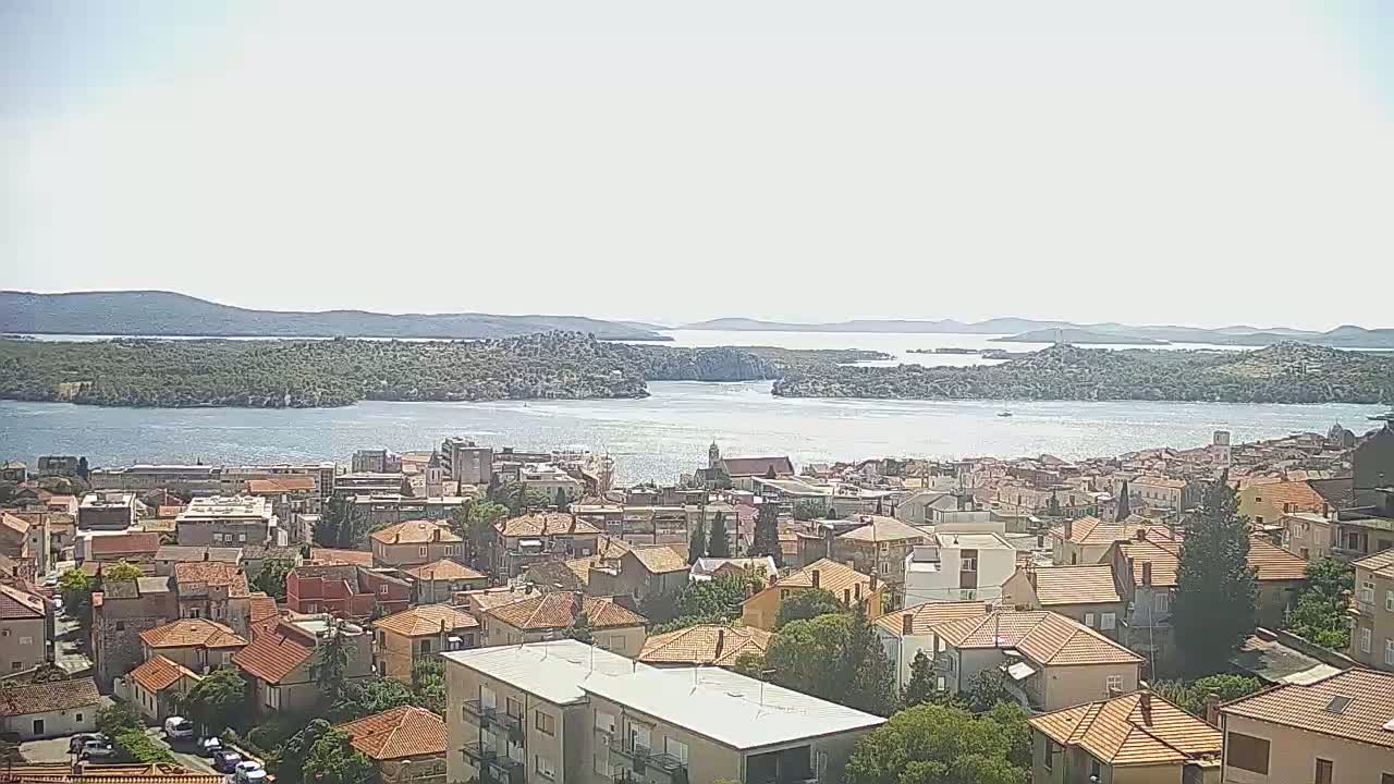Šibenik City & Adriatic Dalmatia Coast Skyline Live Cam - Sibenik, Šibenik-Knin, Croatia
