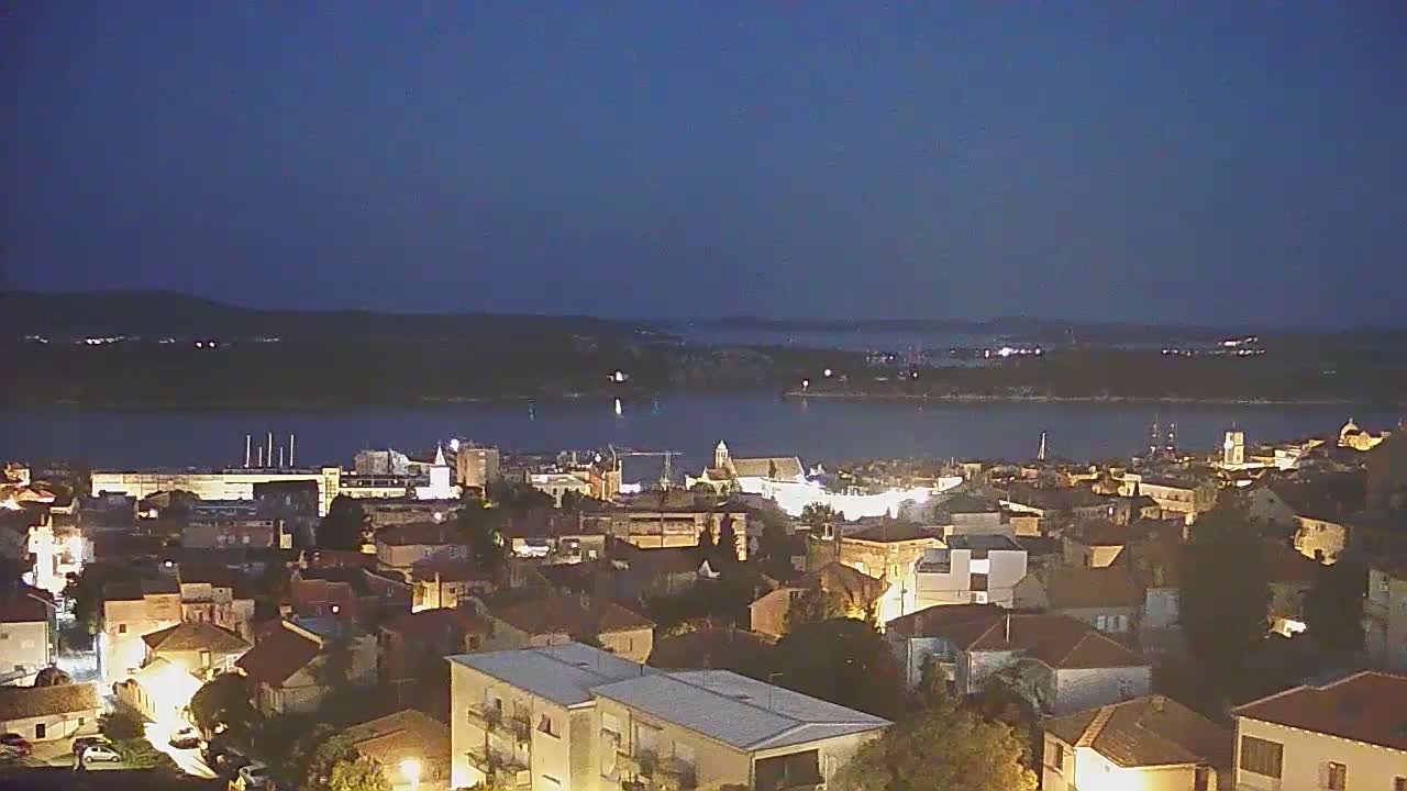 Šibenik City & Adriatic Dalmatia Coast Skyline Live Cam - Sibenik, Šibenik-Knin, Croatia
