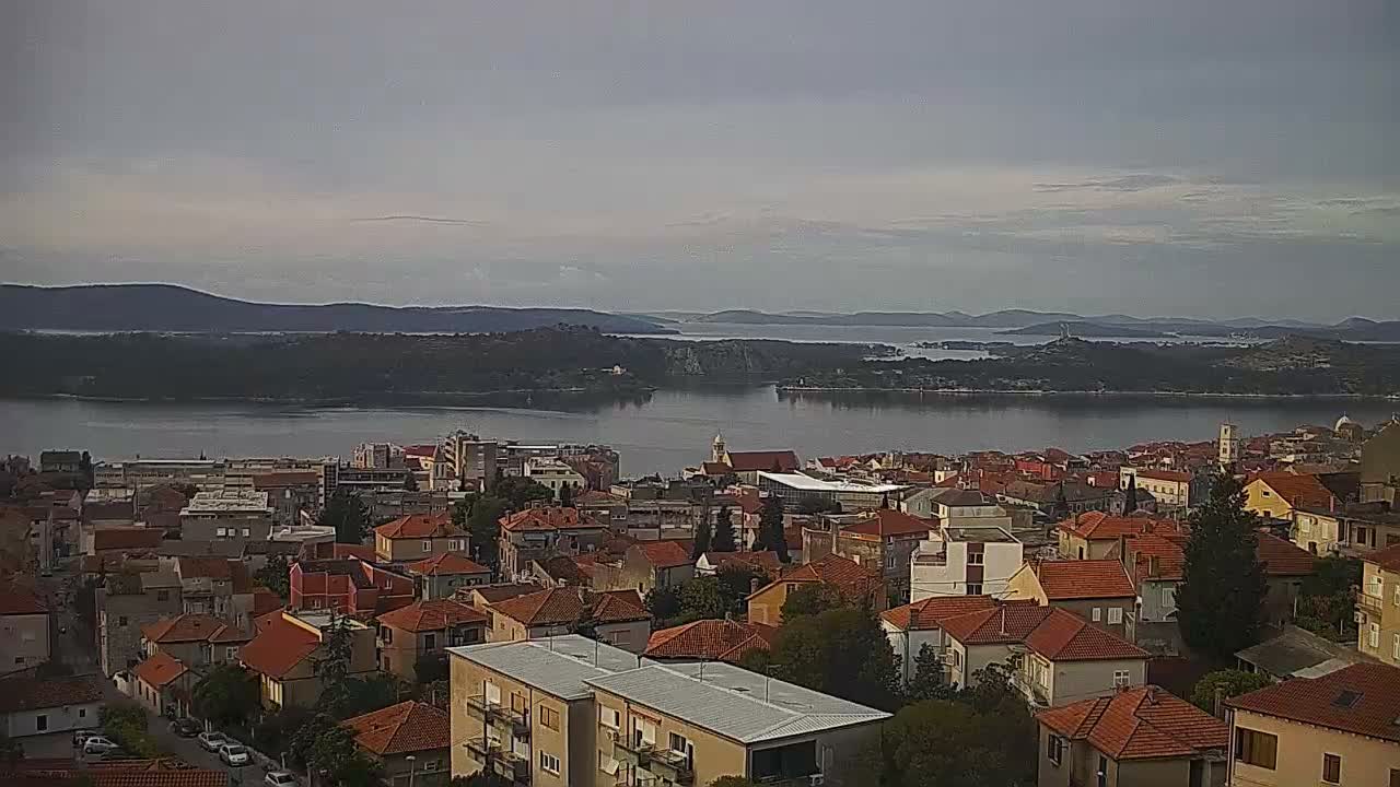 Šibenik City & Adriatic Dalmatia Coast Skyline Live Cam - Sibenik, Šibenik-Knin, Croatia