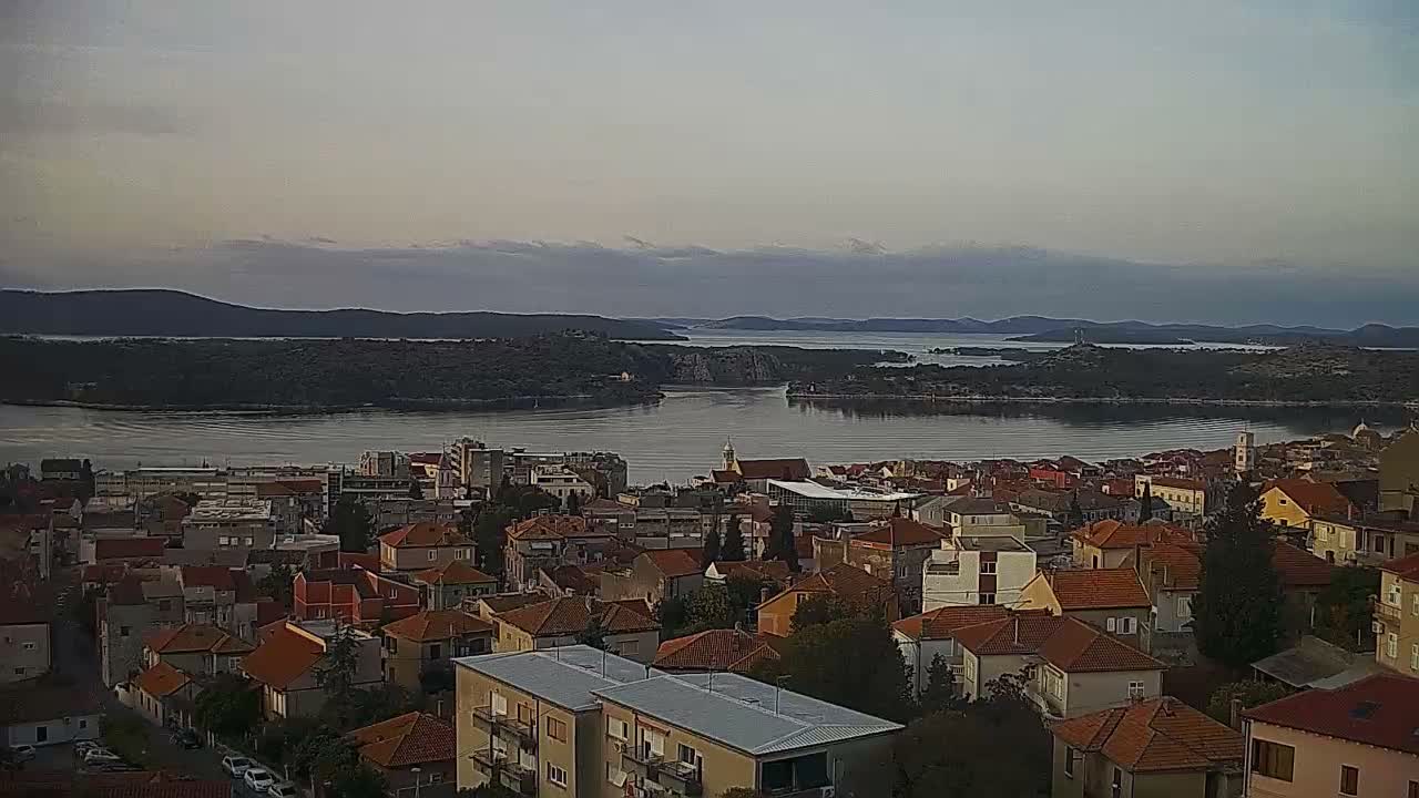 Šibenik City & Adriatic Dalmatia Coast Skyline Live Cam - Sibenik, Šibenik-Knin, Croatia