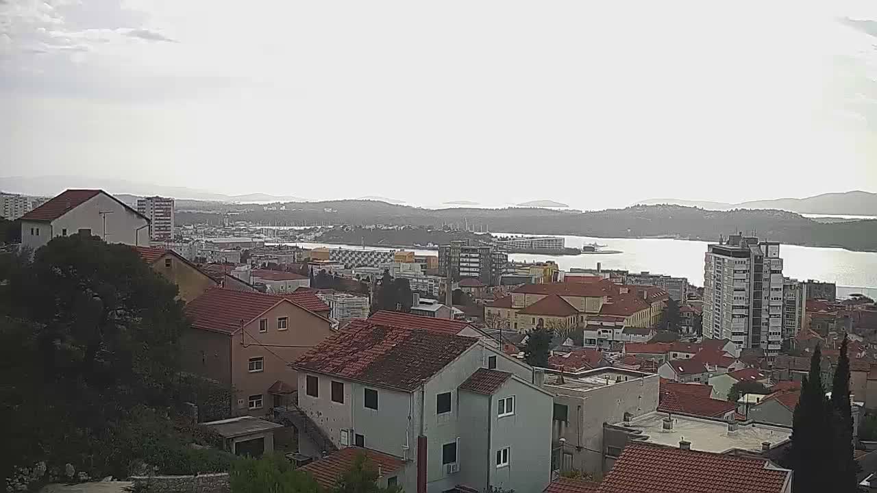 Šibenik City & Adriatic Dalmatia Coast Skyline Live Cam - Sibenik, Šibenik-Knin, Croatia
