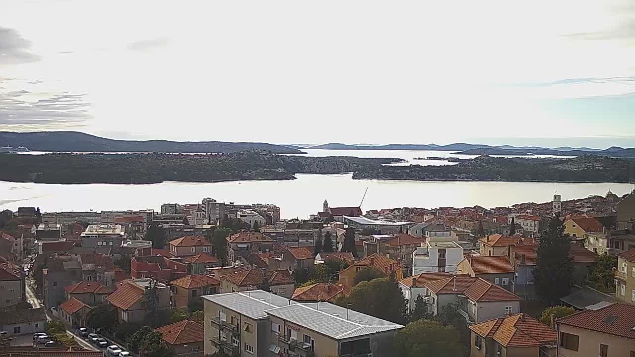 Šibenik City & Adriatic Dalmatia Coast Skyline Live Cam - Sibenik, Šibenik-Knin, Dalmatia, Croatia