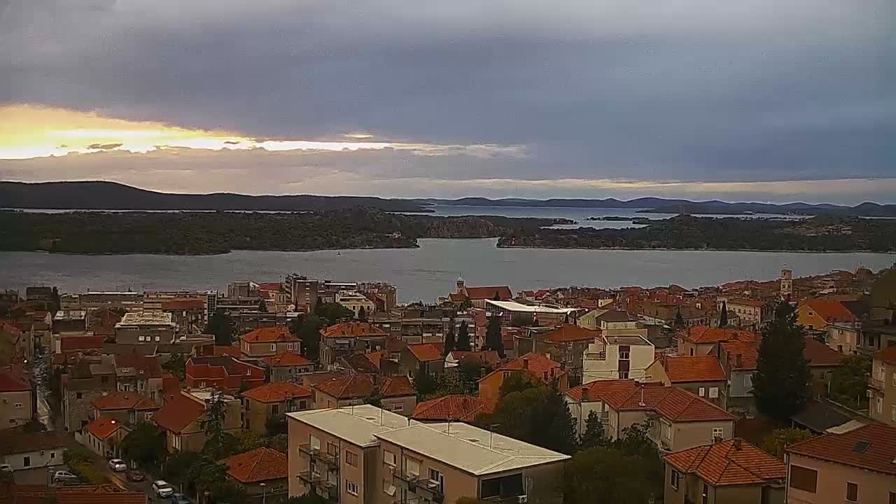 Šibenik City & Adriatic Dalmatia Coast Skyline Live Cam - Sibenik, Šibenik-Knin, Dalmatia, Croatia