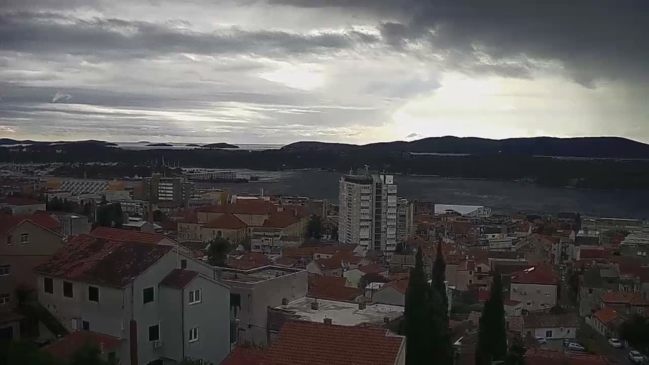 Šibenik City & Adriatic Dalmatia Coast Skyline Live Cam - Sibenik, Šibenik-Knin, Dalmatia, Croatia