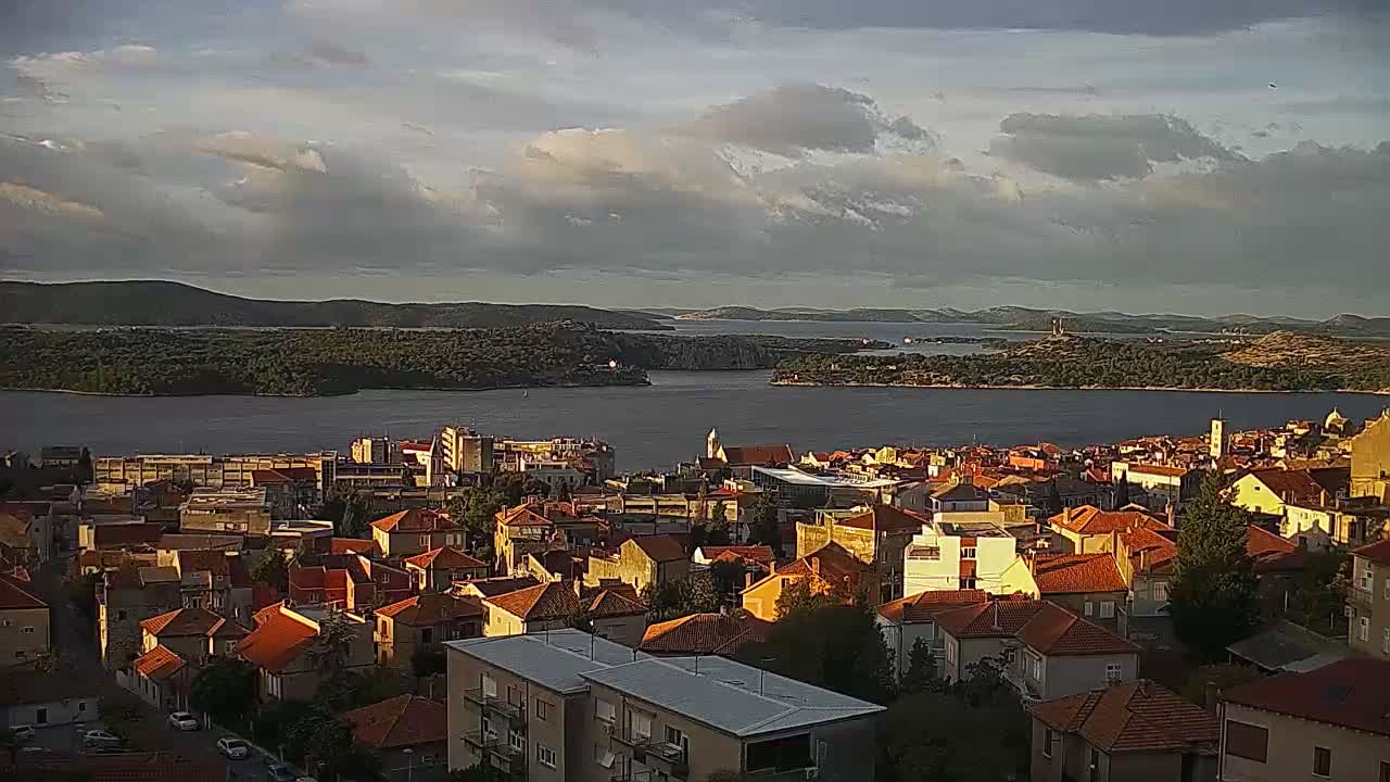 Šibenik City & Adriatic Dalmatia Coast Skyline Live Cam - Sibenik, Šibenik-Knin, Dalmatia, Croatia