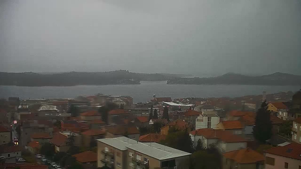 Šibenik City & Adriatic Dalmatia Coast Skyline Live Cam - Sibenik, Šibenik-Knin, Dalmatia, Croatia