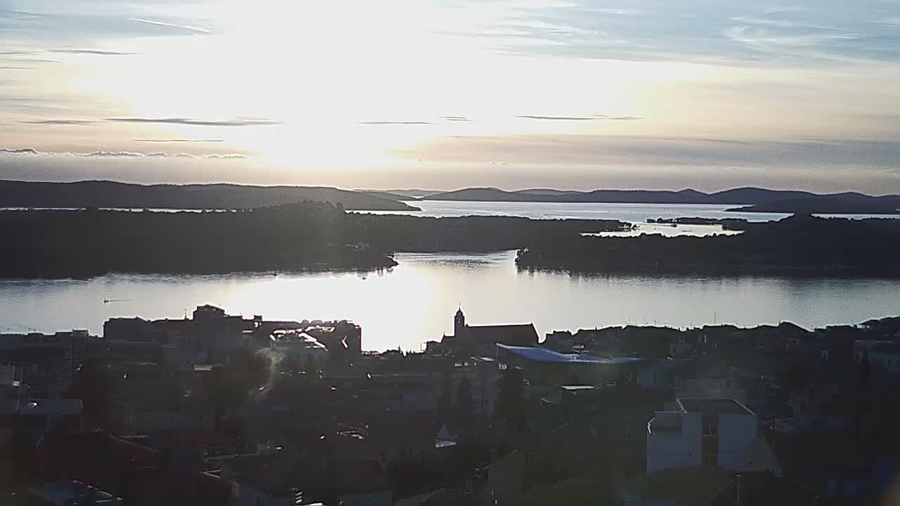 Šibenik City & Adriatic Dalmatia Coast Skyline Live Cam - Sibenik, Šibenik-Knin, Dalmatia, Croatia
