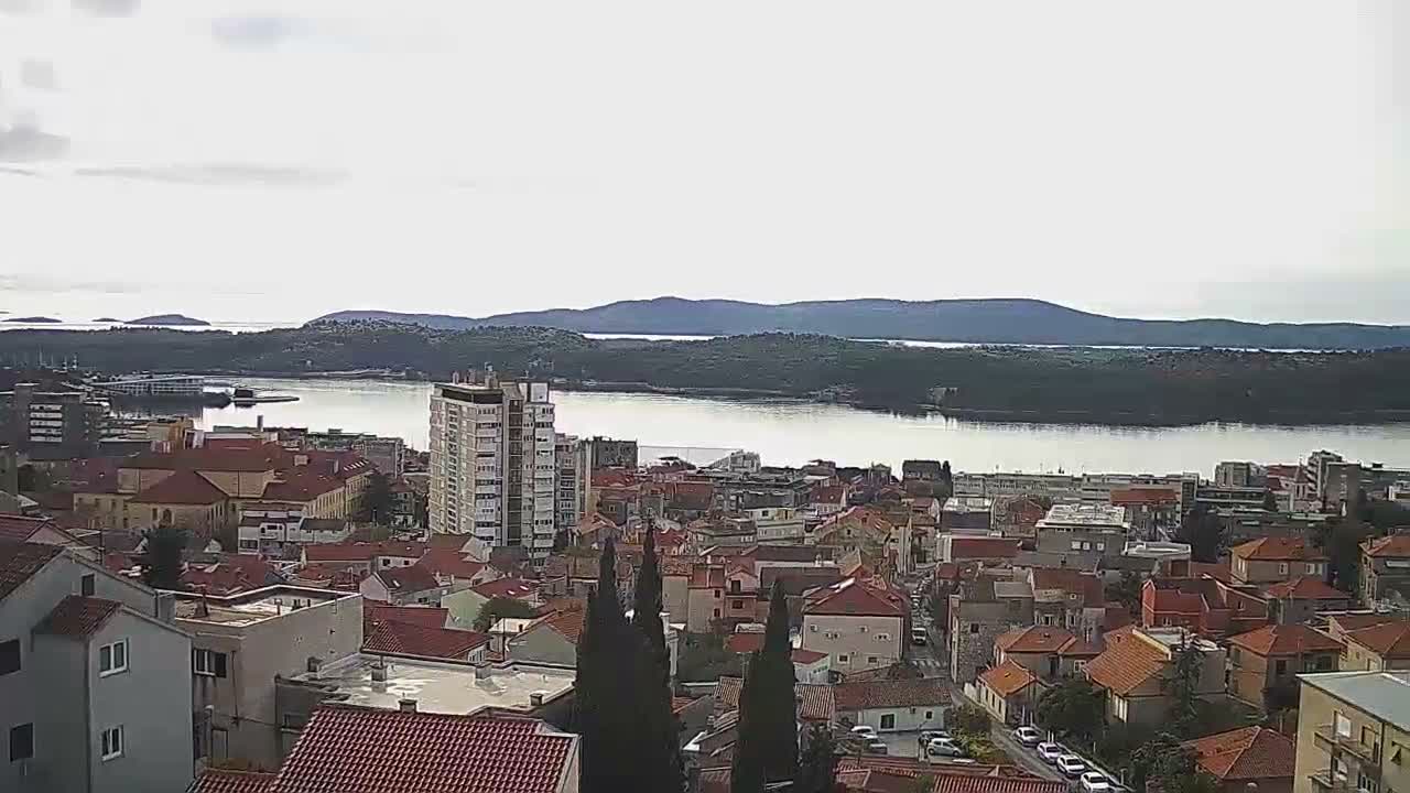 Šibenik City & Adriatic Dalmatia Coast Skyline Live Cam - Sibenik, Šibenik-Knin, Dalmatia, Croatia
