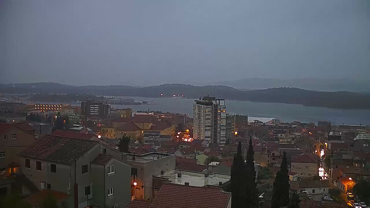 Šibenik City & Adriatic Dalmatia Coast Skyline Live Cam - Sibenik, Šibenik-Knin, Dalmatia, Croatia