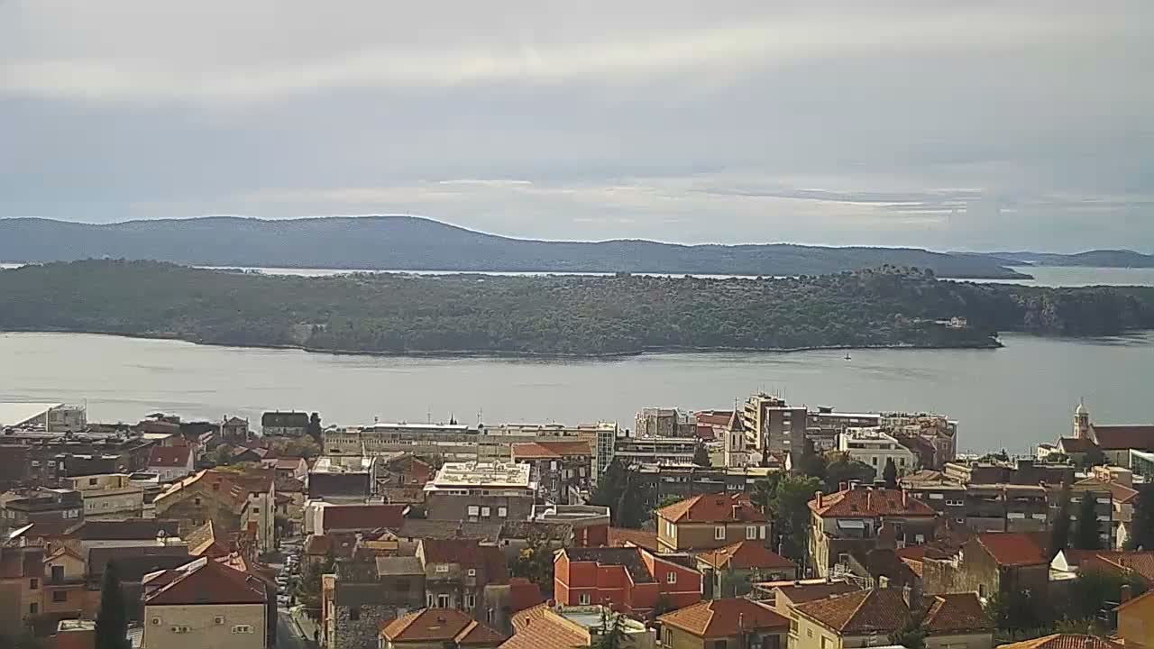 Šibenik City & Adriatic Dalmatia Coast Skyline Live Cam - Sibenik, Šibenik-Knin, Dalmatia, Croatia