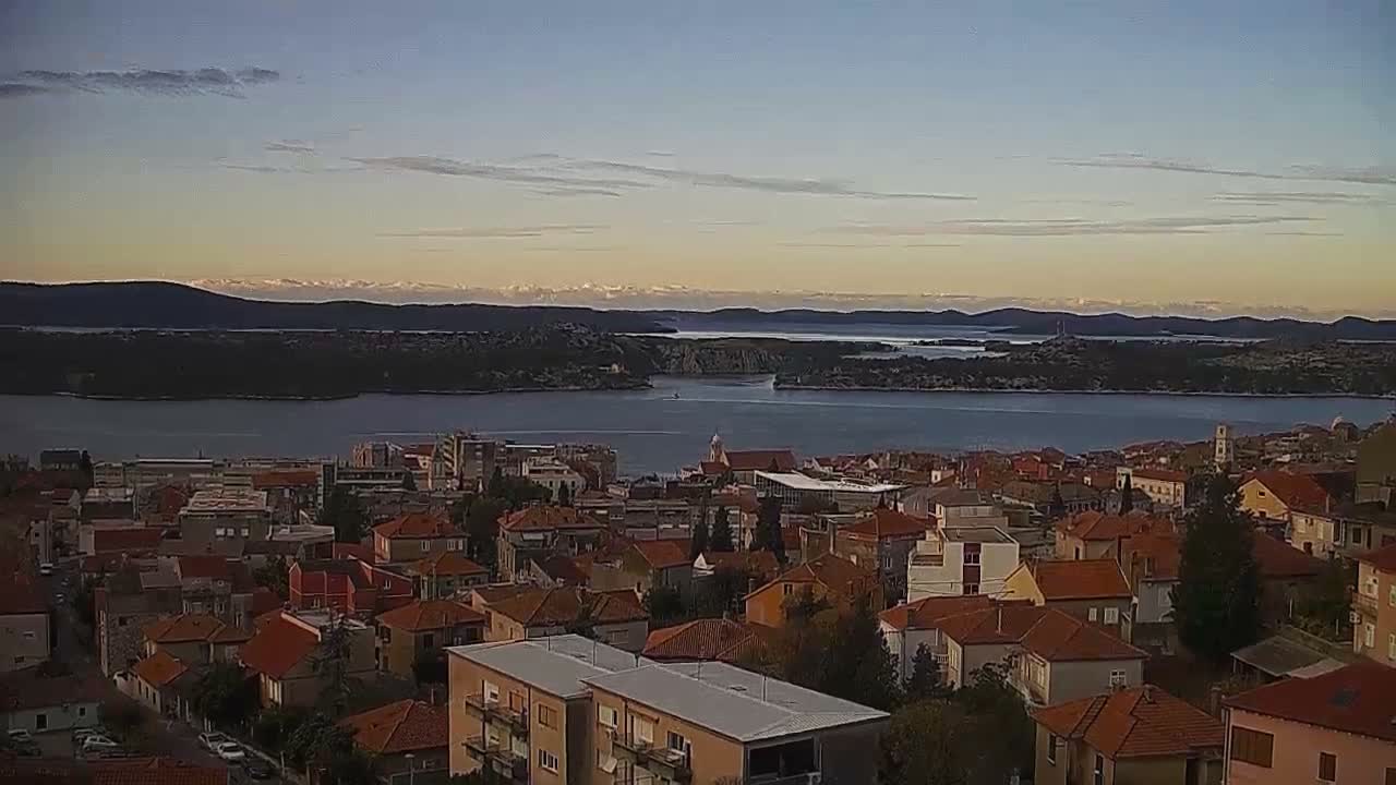 Šibenik City & Adriatic Dalmatia Coast Skyline Live Cam - Sibenik, Šibenik-Knin, Dalmatia, Croatia