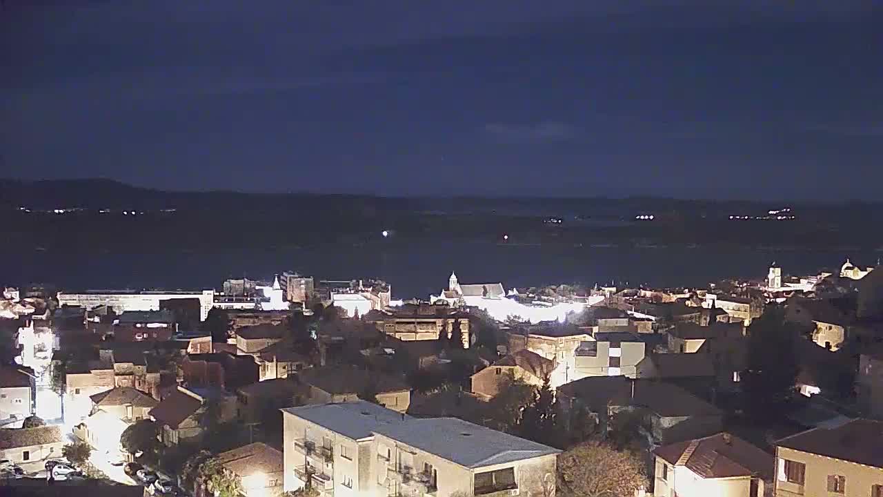Šibenik City & Adriatic Dalmatia Coast Skyline Live Cam - Sibenik, Šibenik-Knin, Dalmatia, Croatia