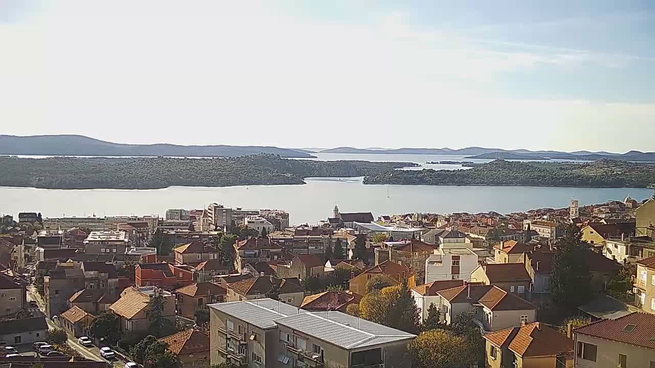 Šibenik City & Adriatic Dalmatia Coast Skyline Live Cam - Sibenik, Šibenik-Knin, Dalmatia, Croatia