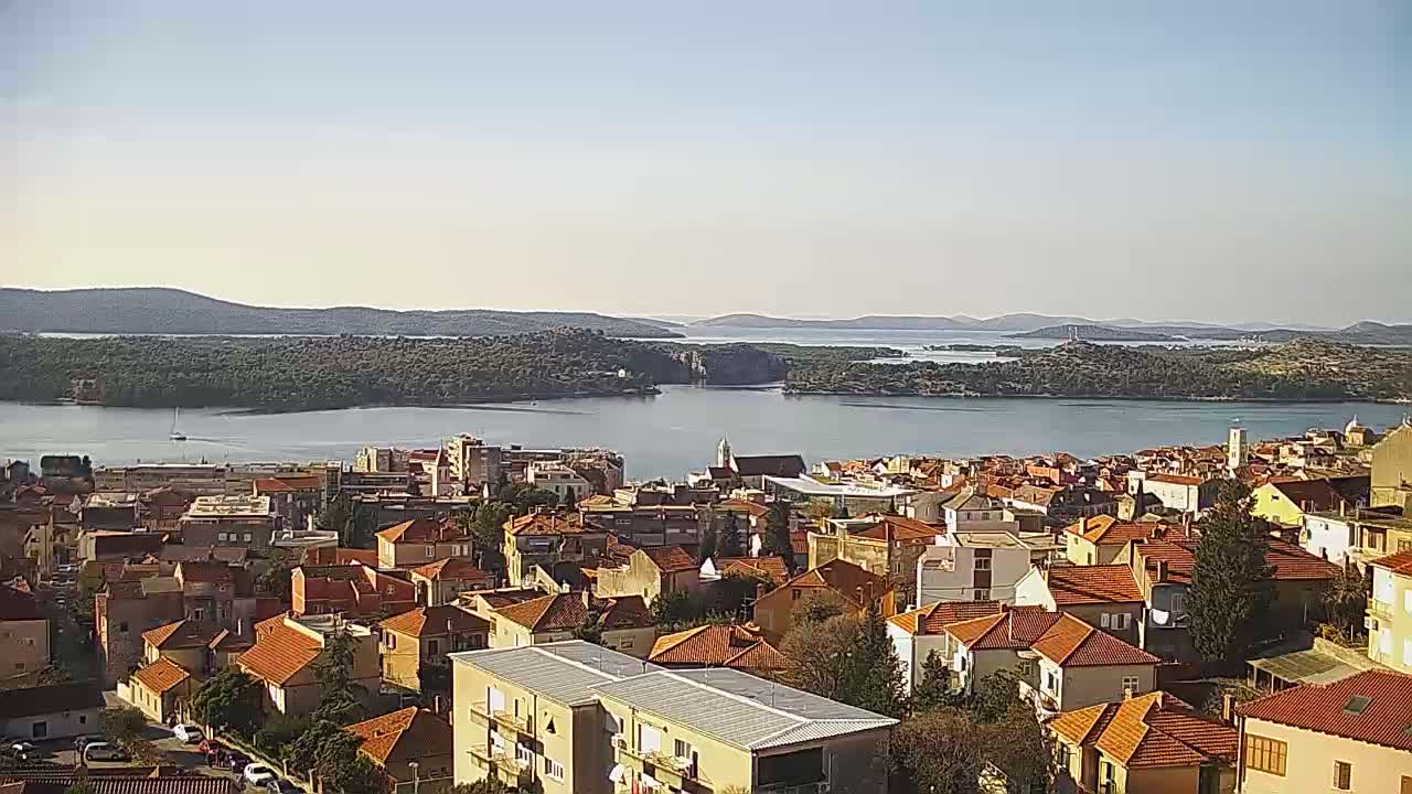 Šibenik City & Adriatic Dalmatia Coast Skyline Live Cam - Sibenik, Šibenik-Knin, Dalmatia, Croatia
