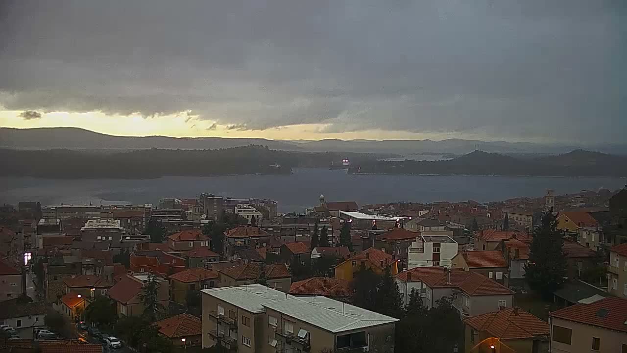 Šibenik City & Adriatic Dalmatia Coast Skyline Live Cam - Sibenik, Šibenik-Knin, Dalmatia, Croatia