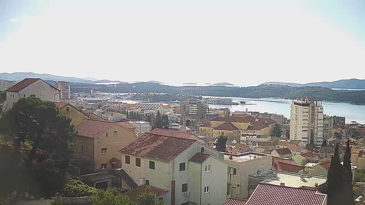 Šibenik City & Adriatic Dalmatia Coast Skyline Live Cam - Sibenik, Šibenik-Knin, Dalmatia, Croatia