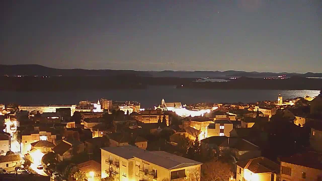 Šibenik City & Adriatic Dalmatia Coast Skyline Live Cam - Sibenik, Šibenik-Knin, Dalmatia, Croatia